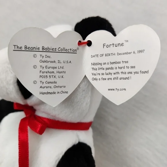 TY Beanie RARE original baby Fortune panda bear - Picture 6 of 7